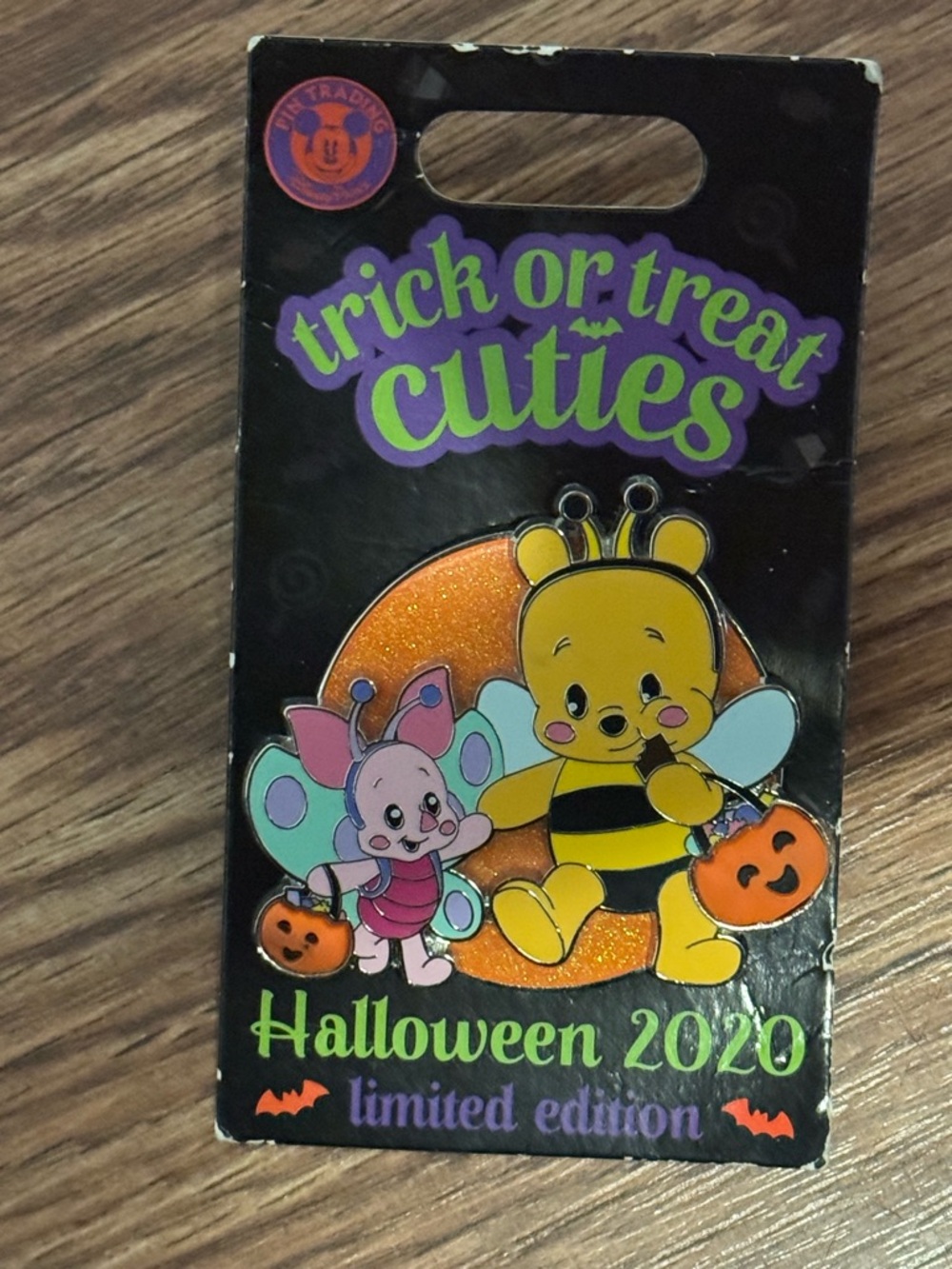 Disney Yellow & Black Bee Winnie the Pooh Trick or Treat Cuties Pin